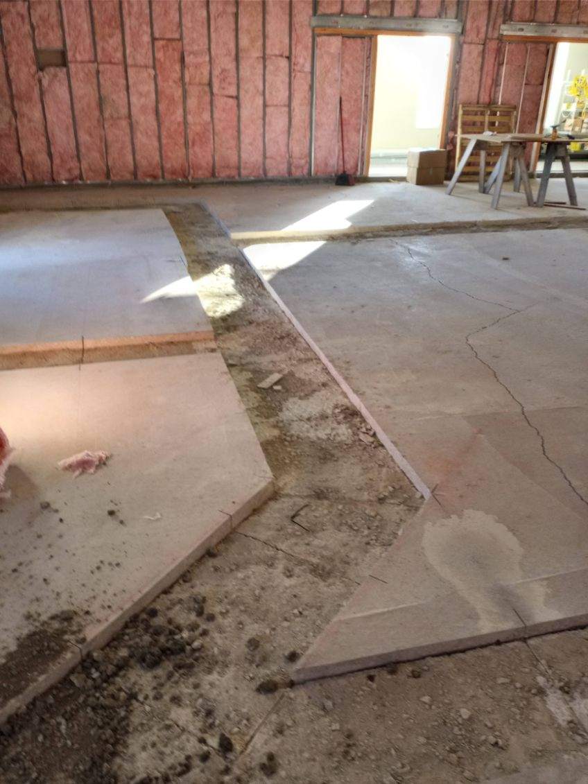 Office space before demolition